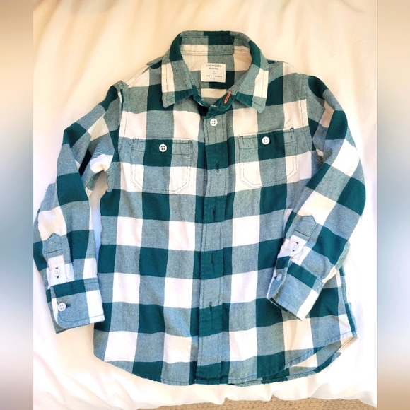 Chemise Flanelle à Carreaux Crewcuts Pour Garçon – Taille 10, Manches Longues, Occasion Très Bon état